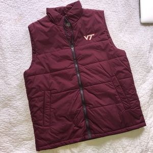 Never Worn VIRGINIA TECH Maroon VT Puffer Vest